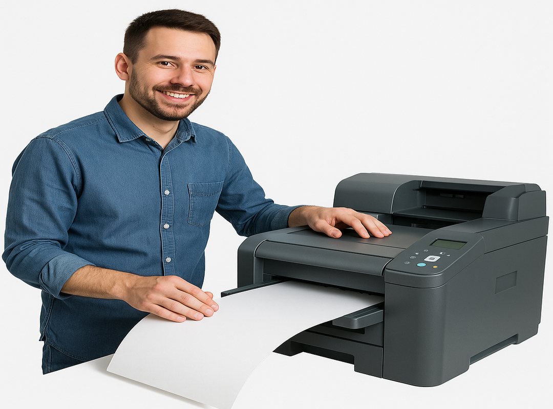 Man with Printer